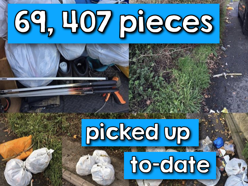 69, 407 pieces of plastic picked up to-date!